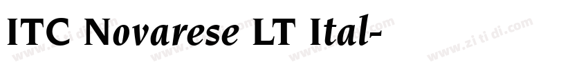 ITC Novarese LT Ital字体转换
